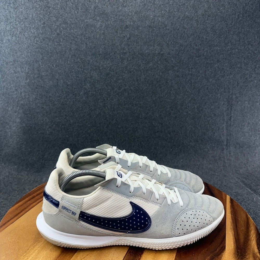 Nike Streetgato Indoor Soccer Shoes DC8466-002 Smoke Grey Navy Suede Mens 11
